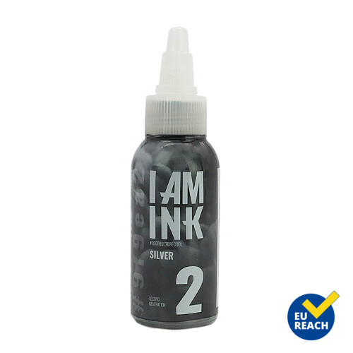 I AM INK - Tattoo Ink - Second Generation - # 2 Silver - 50 ml