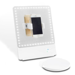RIKI SKINNY - LED make-up spiegel met Bluetooth - selfie-functie 10x wit