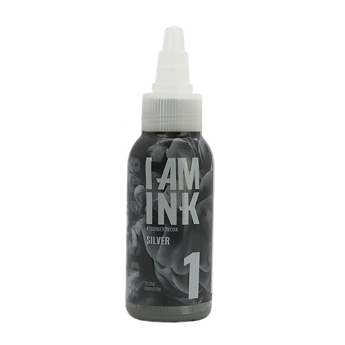 I AM INK - Tattoo Ink - Second Generation - # 1 Silver