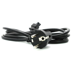 Replacement cable - Schuko and trefoil plug - 90°/90° - 180 cm long