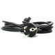 Replacement cable - Schuko and trefoil plug - 90°/90° - 180 cm long