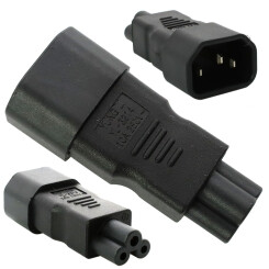 Adapter from cold appliance plug to cloverleaf plug
