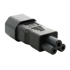 Adapter from cold appliance plug to cloverleaf plug