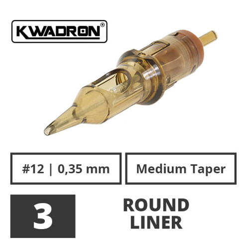 KWADRON - Tattoo Nadelmodule - 3 Round Liner - 0,35 MT
