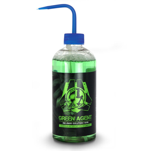 THE INKED ARMY - Cleaning Solution - Green Agent Skin SQUEEZE - 500 ml incl. Spray Closure