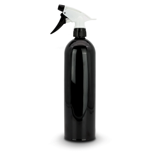 Sprühflasche Kunststoff Schwarz - Sprühkopf Weiß 1000 ml