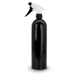 Spray Bottle - Plastic Black - Sprayhead white 1000 ml