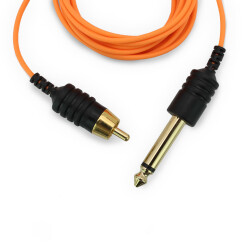 THE INKED ARMY - Lightweight RCA Silikon Kabel - 215 cm Gerade - Orange