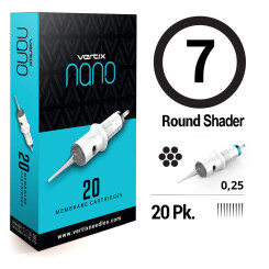 VERTIX - Nano PMU Cartridges - 7 Ronde Shader - MT - 0.25 mm