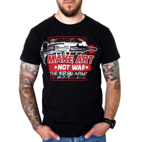 The Inked Army - Heren - T-Shirt - Make Art not War" - L"