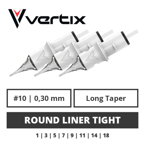 VERTIX - Tattoo Cartridges - Ronde Liner Tight 0.30 mm LT