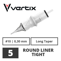 VERTIX - Tattoo Cartridges - 5 Ronde Liner Tight 0.30 mm LT