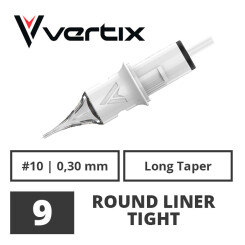 VERTIX - Tattoo Cartridges - 9 Round Liner Tight 0,30 mm LT