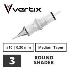 VERTIX - Tattoo Cartridges - 3 Round Shader 0,30 mm MT