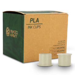 THE INKED ARMY - PLA Inkt Cups - Composteerbaar en biologisch afbreekbaar - 14 mm - 600 stuks/verpakking