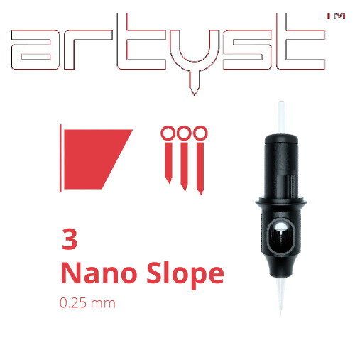 ARTYST by Cheyenne - Basis PMU Cartridges - 3 Nano Slope - 0,25 mm - 10 stuks/verpakking