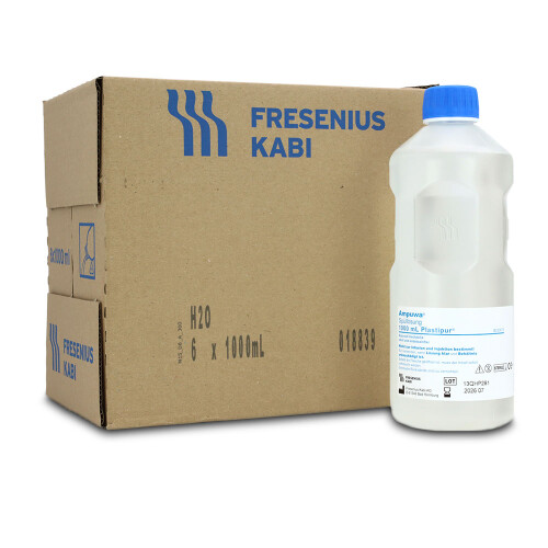 PLASTIPUR - Spüllösung - Steriles und endotoxinfreies Wasser - 6 L - Karton 6 Flaschen