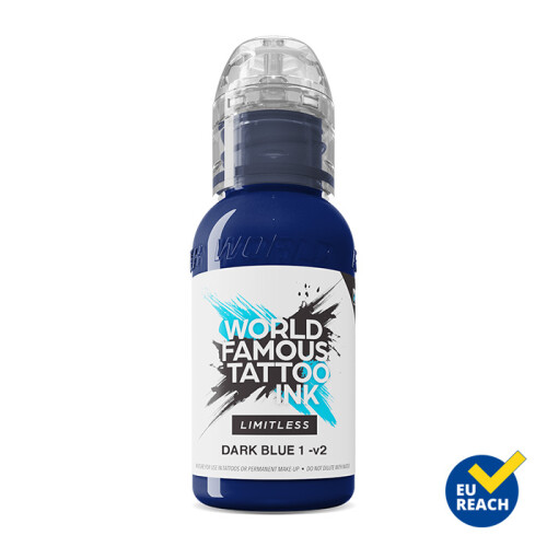 World Famous Limitless - Tatoeage Inkt - Dark Blue 1 - v2 30 ml