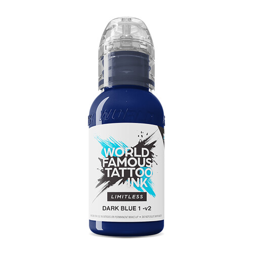 World Famous Limitless - Tatoeage Inkt - Dark Blue 1 - v2 30 ml