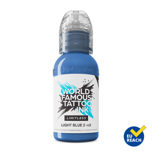World Famous Limitless - Tatoeage Inkt -  Light Blue 2 - v2 30 ml