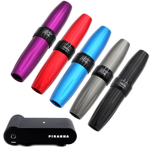 AVA - GT mini - Tattoo Cartridge Pen met PIRANHA Tattoo Stroomvoorziening - BUNDLE