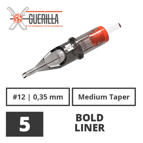 THE INKED ARMY - Guerilla Tattoo Cartridges - 5 Bold Liner 0,35 mm MT - 20 pcs