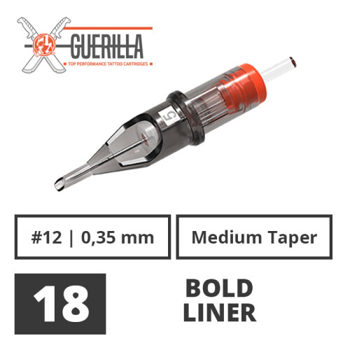 THE INKED ARMY - Guerilla Tattoo Cartridges - 18 Bold Liner 0,35 mm MT - 20 pcs