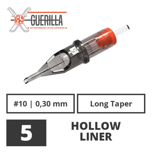 THE INKED ARMY - Guerilla Tattoo Cartridges - 5 Hollow Liner 0,30 mm LT - 20 pcs