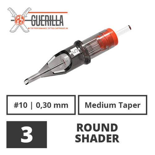 THE INKED ARMY - Guerilla Tattoo Nadelmodule - 3 Round Shader 0,30 mm MT - 20 Stk.