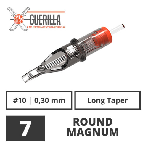 THE INKED ARMY - Guerilla Tattoo Cartridges - 7 Round Magnum 0,30 mm LT - 20 pcs