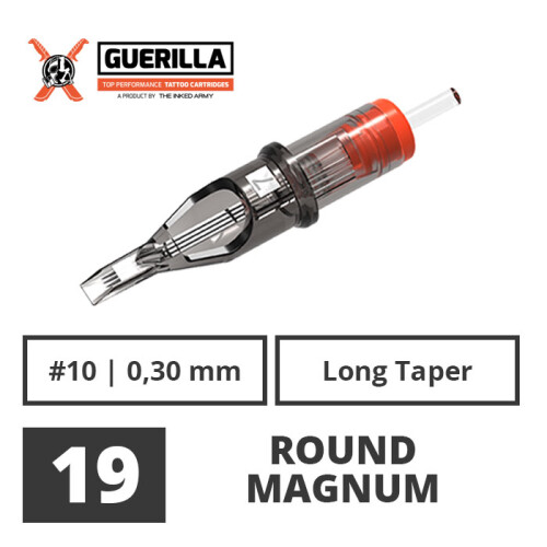 THE INKED ARMY - Guerilla Tattoo Cartridges - 19 Round Magnum 0,30 mm LT - 20 pcs