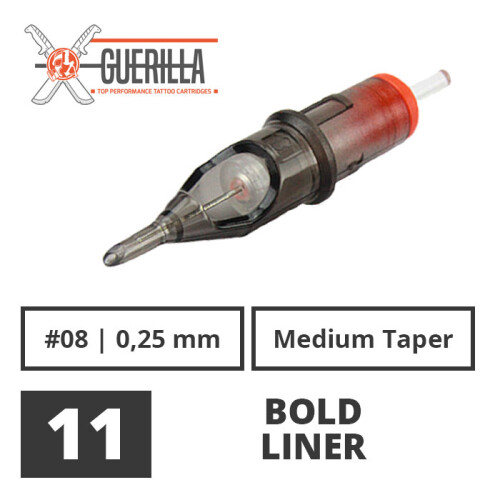 THE INKED ARMY - Guerilla Tattoo Nadelmodule - 11 Bold Liner - 0,25 mm MT - 20 Stk.