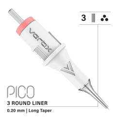 VERTIX - Pico PMU Cartridges - 3 ronde voering 0,20 mm LT