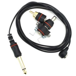 Magnetic RCA/DC/ClipCord Adapter - With cable black