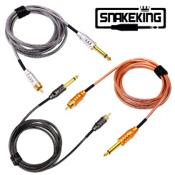 SNAKE KING - Tattoo RCA kabel met roestvrij stalen...