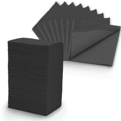 Workplace Cover - Patient Napkins - 500 pcs - 33 cm x 45 cm - Color Black