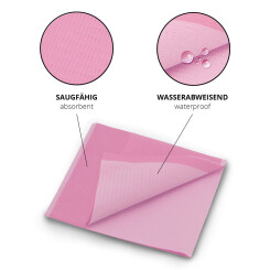 Arbeitsplatzabdeckung - Patientenservietten - 500 Stück - 33 cm x 45 cm - Farbe Pink
