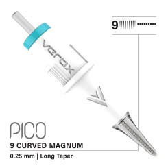 VERTIX - Pico PMU Cartridges - 9 Curved Magnum 0,25 mm LT