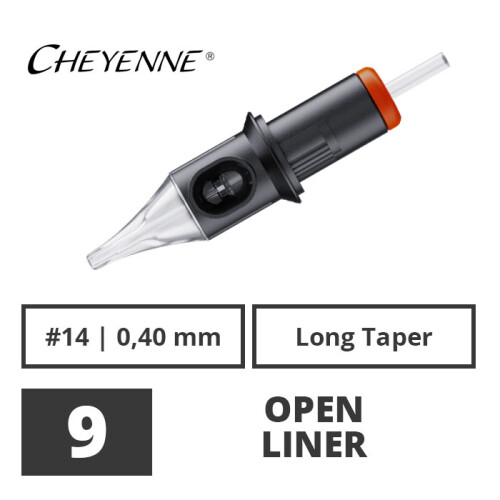 CHEYENNE - Safety Cartridges - 9 Open Liner - 0,40 - LT - 20 st.