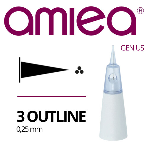 AMIEA - Cartridges - Genius - 3 Outline - 0,25 mm - 10 stuks/verpakking