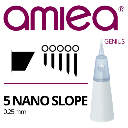 AMIEA - Cartridges - Genius - 5 Nano Slope - 0,25 mm - 10 stuks/verpakking