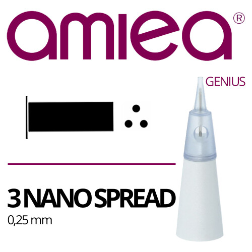 AMIEA - Cartridges - Genius - 3 Nano Spread - 0,25 mm - 10 stuks/verpakking