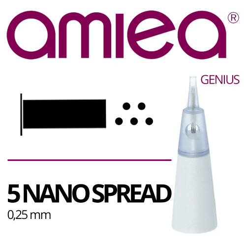 AMIEA - Cartridges - Genius - 5 Nano Spread - 0,25 mm - 10 stuks/verpakking