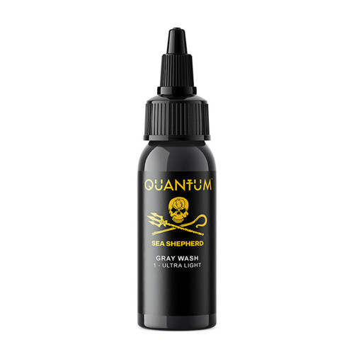 QUANTUM - Gold Label - Sea Shepherd - Tatoeage Inkt - Gray Wash - 1 Ultra Light 30 ml