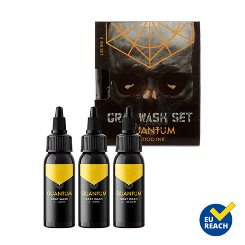 QUANTUM - Gold Label - Tatoeage Inkt - Gray Wash Set