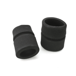 Schuimrubberen wegwerp handvatten - Zwart - 20 stuks/verpakking - Rekbaar van 22 mm - 26 mm