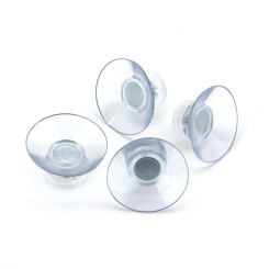 Suction cups with knurled nut - Transparent - 4 pcs/pack
