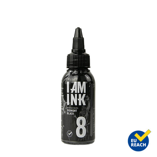I AM INK - Tattoo Ink - Second Generation - # 8 Midnight Black 50 ml