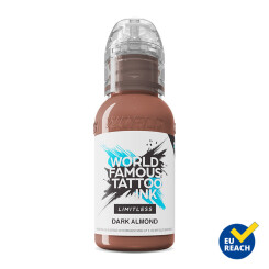 World Famous Limitless - Tatoeage Inkt - Dark Almond 30 ml