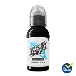 World Famous Limitless - Tatoeage Inkt - Warm Black 3 30 ml